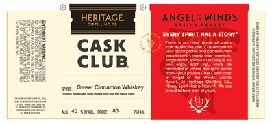 Heritage Distilling Co. Cask Club Sweet Cinnamon Whiskey - Main Street Liquor