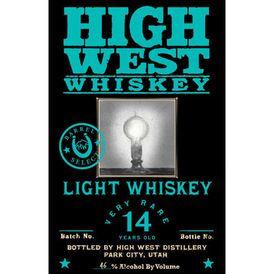 High West 14 Year Old Barrel Select Light Whiskey - Main Street Liquor