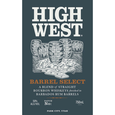 High West Barrel Select Straight Bourbon Finished in Barbados Rum Casks - Main Street Liquor