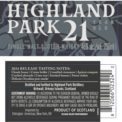 Highland Park 21 Year Old 2024 Release - Main Street Liquor