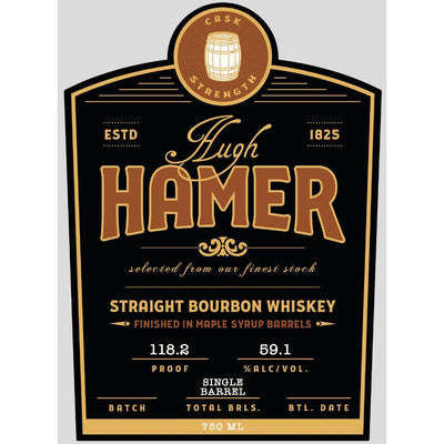 Hugh Hamer Single Barrel Bourbon Finished in Maple Syrup Barrels - Main Street Liquor