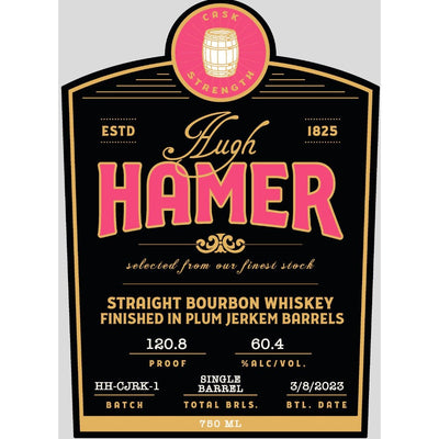 Hugh Hamer Straight Bourbon Finished in Plum Jerkem Barrels - Main Street Liquor