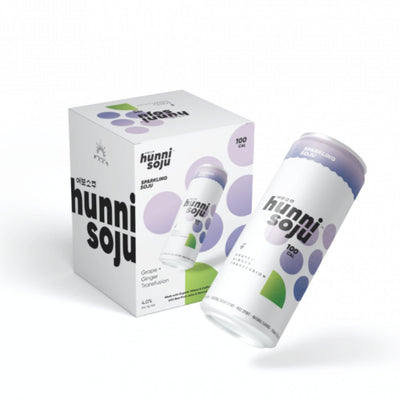 Hunni Soju Grape + Ginger Transfusion Sparkling Soju 4pk - Main Street Liquor