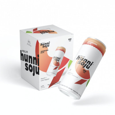 Hunni Soju Peach + Chili Pepper Sparkling Soju 4pk - Main Street Liquor