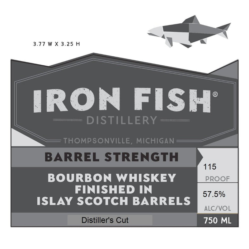 Iron Fish Barrel Strength Bourbon Finished In Islay Scotch Barrels - Main Street Liquor