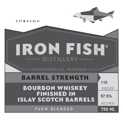 Iron Fish Barrel Strength Farm Blended Bourbon - Main Street Liquor