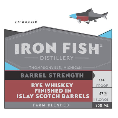 Iron Fish Barrel Strength Rye Finished in Scotch Barrels - Main Street Liquor