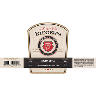 J. Rieger Signature Cocktails Smokin’ Choke - Main Street Liquor