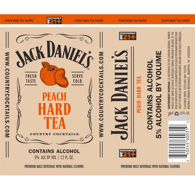 Jack Daniel’s Country Cocktails Peach Hard Tea - Main Street Liquor