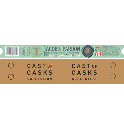Jacob‘s Pardon Cast of Casks 5 Year Old Rye Barrel No #04 - Main Street Liquor
