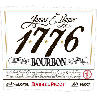 James E. Pepper 1776 Barrel Proof Bourbon - Main Street Liquor