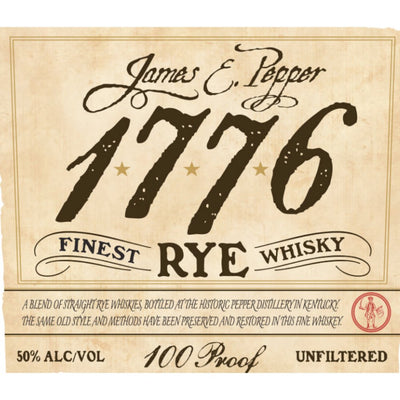James E. Pepper 1776 Rye Whiskey - Main Street Liquor