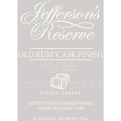 Jefferson's Reserve Old Rum Cask Finish Single Barrel - Main Street Liquor