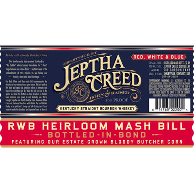 Jeptha Creed Red, White & Blue Kentucky Straight Bourbon - Main Street Liquor