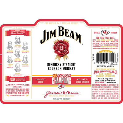 Jim Beam Kansas City Chiefs 6x Division Champions Edition - Main Street Liquor