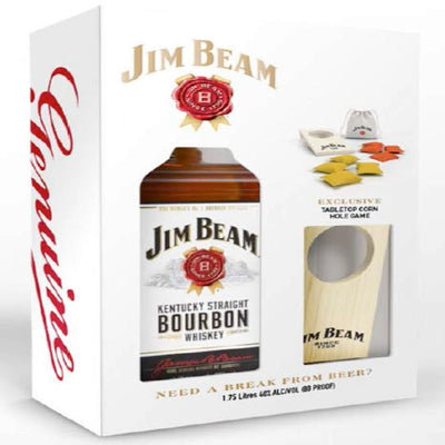 Jim Beam Kentucky Straight Bourbon 1.75L with Cornhole Game - Main Street Liquor