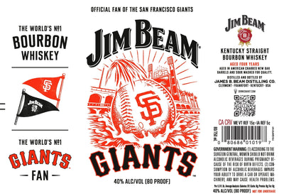 Jim Beam San Francisco Giants Kentucky Straight Bourbon Whiskey - Main Street Liquor