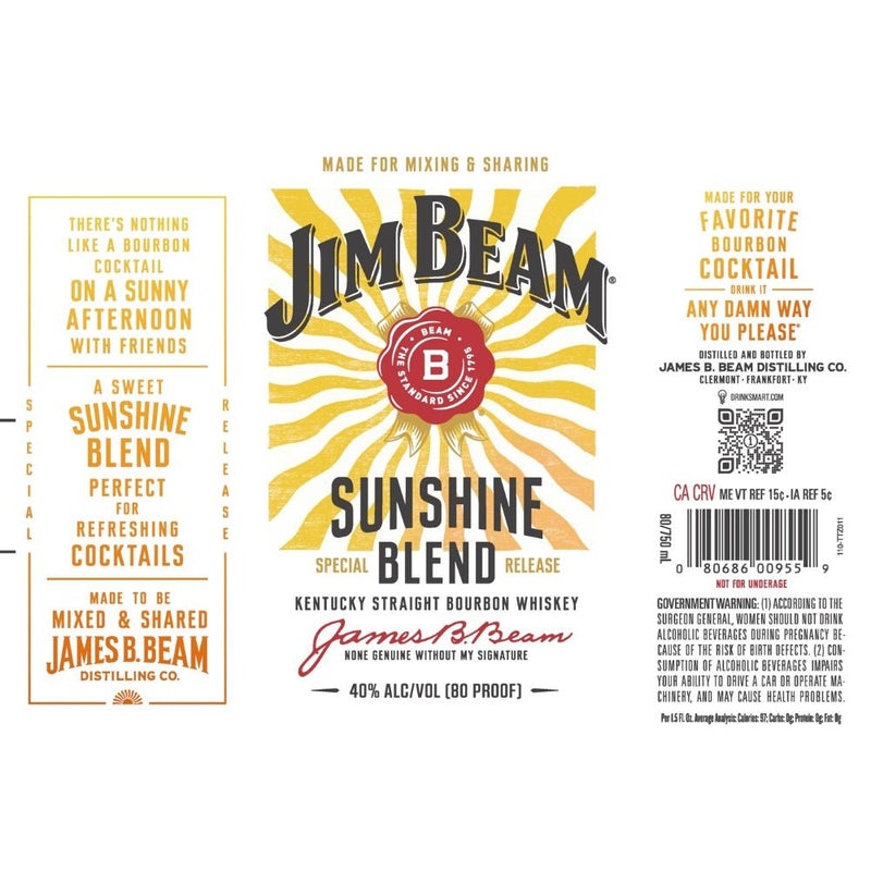 Jim Beam Sunshine Blend Straight Bourbon - Main Street Liquor