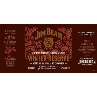 Jim Beam Winter Reserve Kentucky Straight Bourbon - Main Street Liquor