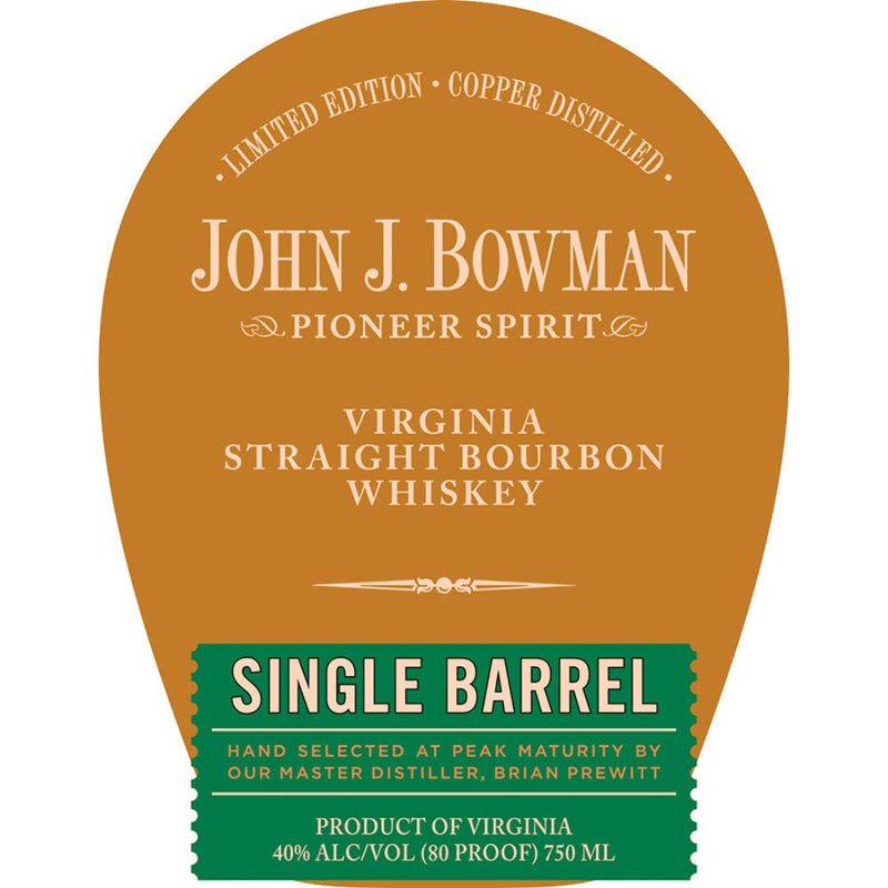 John J. Bowman Single Barrel Bourbon Limited Edition - Main Street Liquor