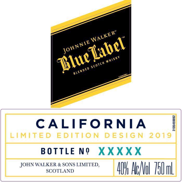 Johnnie Walker Blue Label California Limited Edition Design 2021 - Main Street Liquor