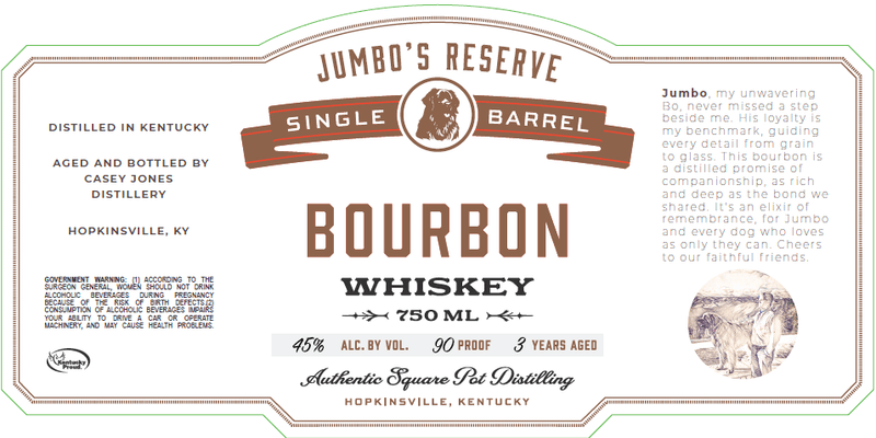 Jumbo’s Reserve Single Barrel Bourbon Whiskey 3 Years Aged - Main Street Liquor