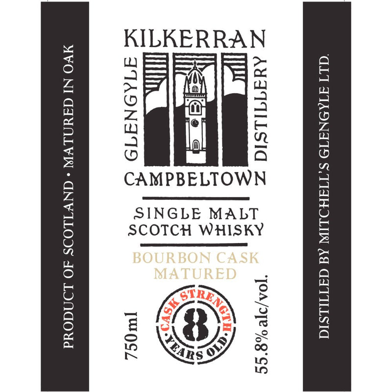 Kilkerran 8 Year Old Cask Strength Bourbon Cask Matured - Main Street Liquor