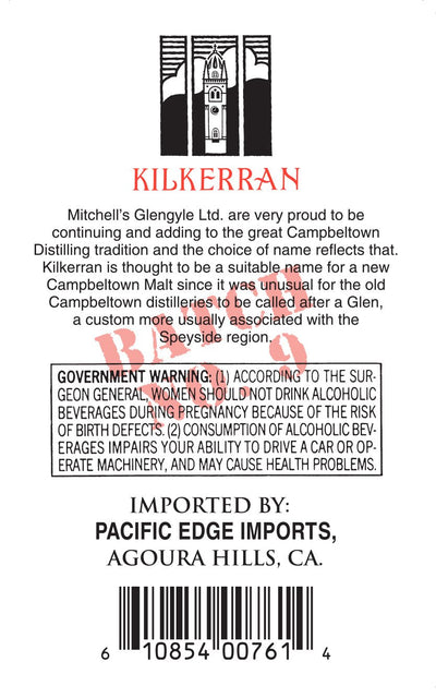 Kilkerran Heavily Peated Small Batch Single Malt Scotch Whisky - Main Street Liquor