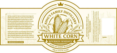 King's Family Distillery White Corn Bourbon Whiskey Aged 10 Years - Main Street Liquor