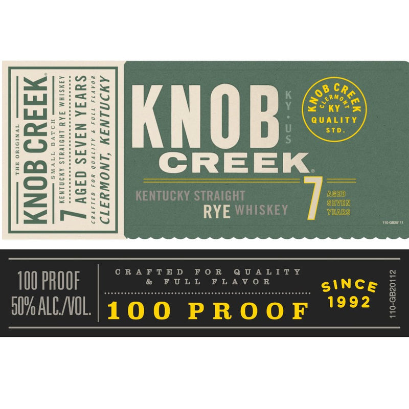 Knob Creek 7 Year Old Kentucky Straight Rye - Main Street Liquor