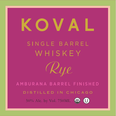 Koval Amburana Barrel Finish Rye - Main Street Liquor