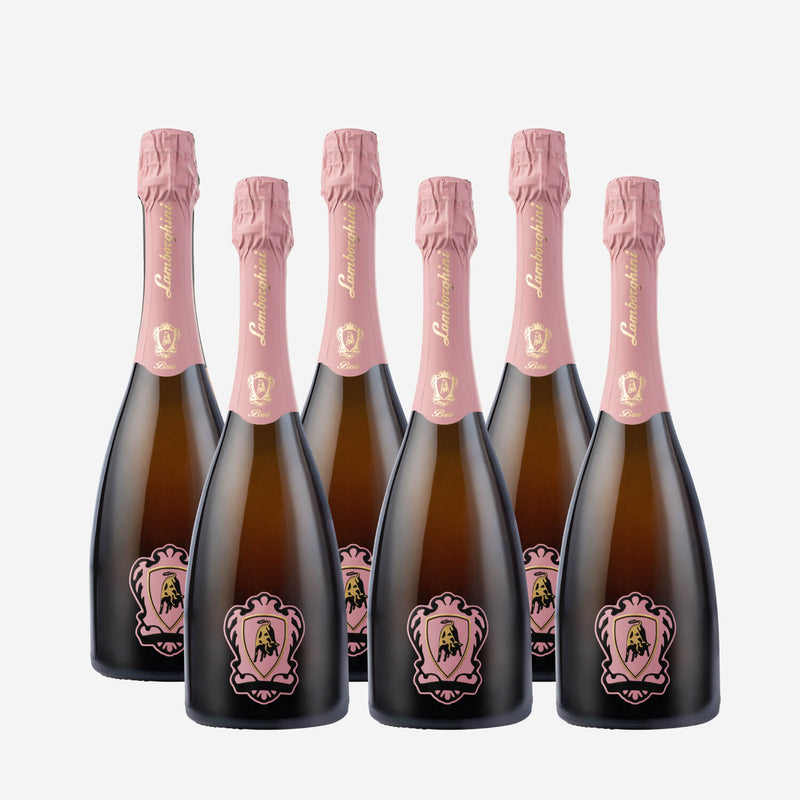 Lamborghini: Metodo Classico Rosè "The Legend" with Gift Box | Case of 6 - Main Street Liquor