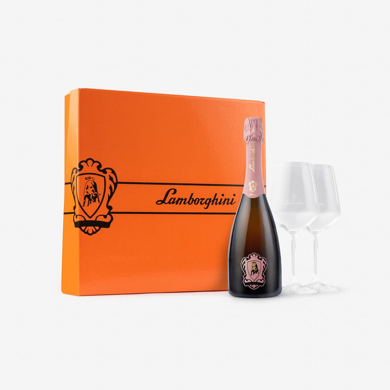 Lamborghini: Rosè "The Legend" with Gift Set & Wine Glasses - Main Street Liquor