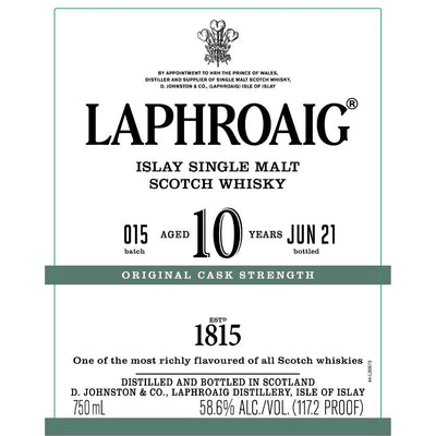 Laphroaig 10 Year Old Cask Strength Batch 015 - Main Street Liquor