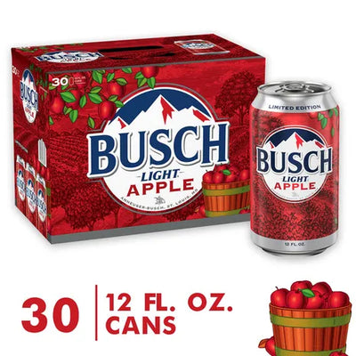 Busch Light Apple American Lager Beer 30-Pack Busch Light