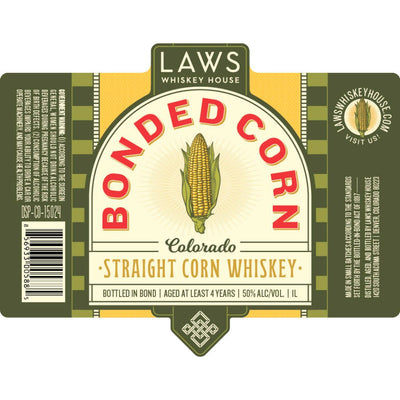 Laws Bonded Corn Straight Corn Whiskey 1L - Main Street Liquor