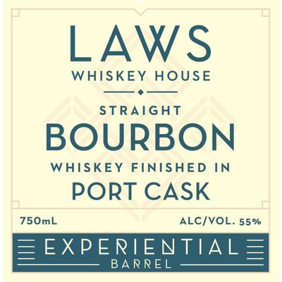 Laws Experiential Barrel Straight Bourbon Finished in Port Cask - Main Street Liquor
