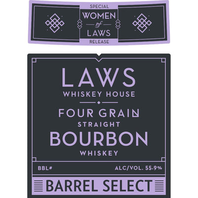 Laws Women of Laws Single Barrel Four Grain Straight Bourbon - Main Street Liquor