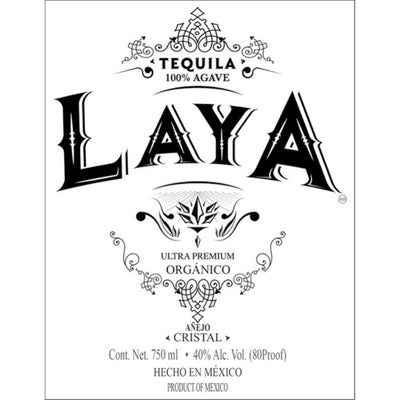 Laya Organic Anejo Cristal Tequila - Main Street Liquor