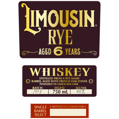 Limousin Rye 6 Year Old Single Barrel - Main Street Liquor