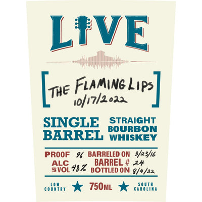 Live The Flaming Lips Single Barrel Straight Bourbon - Main Street Liquor