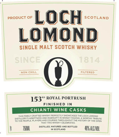 Loch Lomond 153rd Royal Portrush Single Malt Scotch Whisky – Chianti Wine Cask Finish - Main Street Liquor