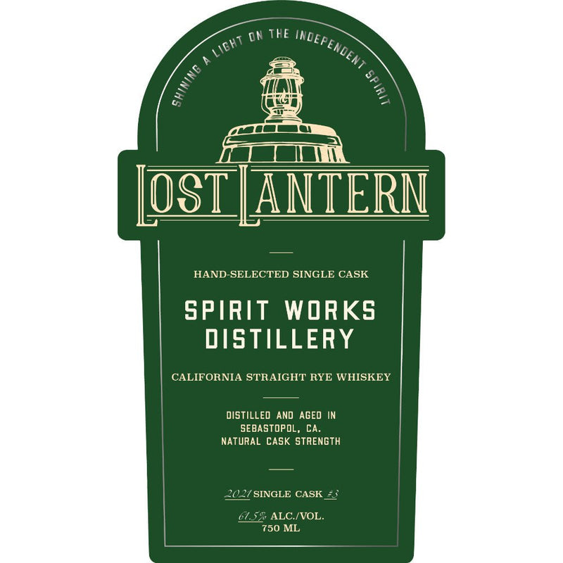 Lost Lantern Spirit Works California Straight Rye - Main Street Liquor
