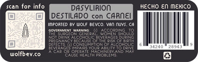 Lucero Dasylirion Destilado con Carne - Desert Spoon Distilled with Deer - Main Street Liquor