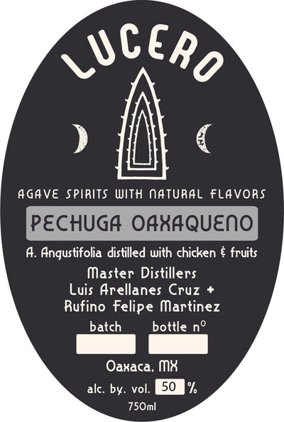 Lucero Pechuga Oaxaqueño Agave Spirits - Distilled with Chicken & Fruits - Main Street Liquor