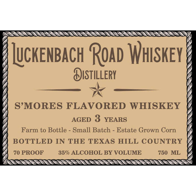 Luckenbach Road S’mores Flavored Whiskey - Main Street Liquor
