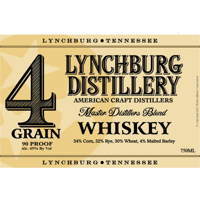 Lynchburg Distillery 4 Grain Whiskey - Main Street Liquor