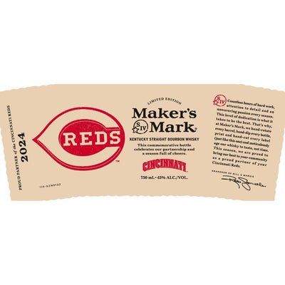Maker’s Mark Cincinnati Reds Straight Bourbon 2024 Release - Main Street Liquor