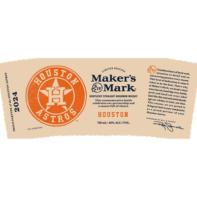 Maker’s Mark Houston Astros Straight Bourbon 2024 Release - Main Street Liquor