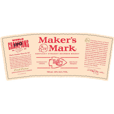 Maker’s Mark Kansas City Chiefs Straight Bourbon - Main Street Liquor